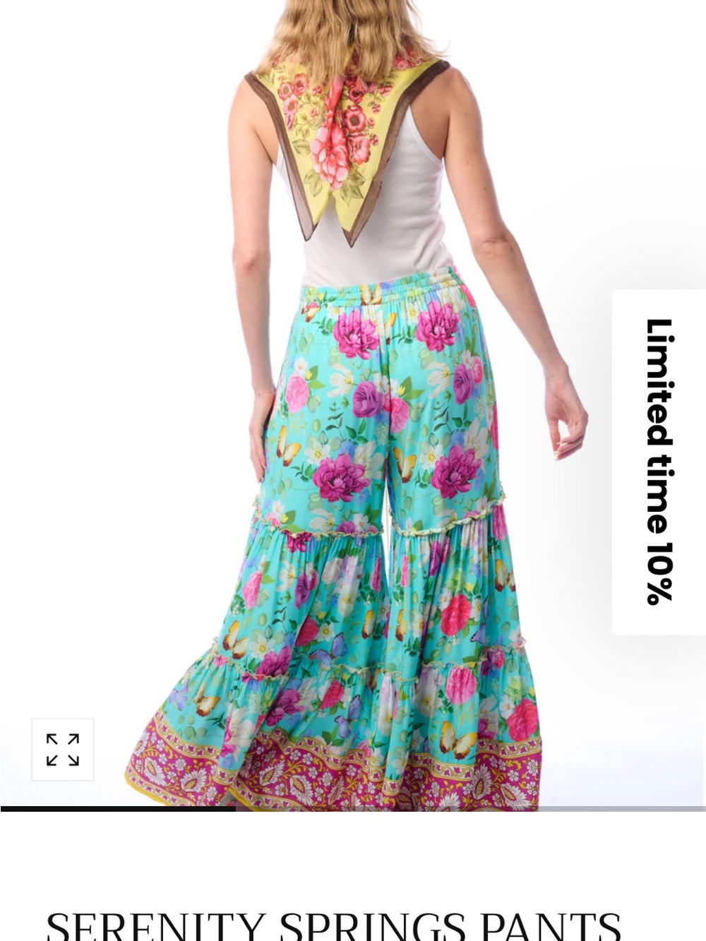 NWT Aratta Silent Journey Serenity Springs Wide Leg Pants - Picture 4 of 16